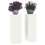 Soportes para Plantas de Exterior Pilar 2 pcs Blanco 24x24x75 cm Acero de , Soportes para macetas - Ref: Foro24-865821, Preci...