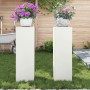 Soportes para Plantas de Exterior Pilar 2 pcs Blanco 24x24x75 cm Acero de , Soportes para macetas - Ref: Foro24-865821, Preci...