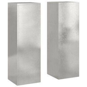 Soportes de plantas exteriores Pilar 2 pcs 24x24x75 cm Acero inoxidable de , Soportes para macetas - Ref: Foro24-865824, Prec...