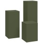 Soportes de Plantas para Exterior Juego de 3 Verde Oliva Acero de , Soportes para macetas - Ref: Foro24-865830, Precio: 94,21...