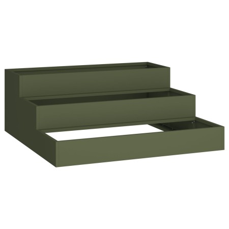 Macetero de Jardín  de 3 Niveles 90x90x35 cm Verde Oliva Acero | Foro24.es | Tu tienda online para hogar, jardín y más Foro24.es