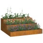 Macetero de Jardín de 3 Niveles 90x90x35 cm Acero Corrosivo de , Maceteros y jardineras - Ref: Foro24-865840, Precio: 89,73 €...