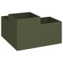 Macetero de Jardín 80x80x48 cm Verde Oliva Acero de , Maceteros y jardineras - Ref: Foro24-865844, Precio: 123,90 €, Descuent...
