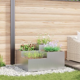 Macetero para jardín 80x80x48 cm de acero galvanizado de , Maceteros y jardineras - Ref: Foro24-865846, Precio: 104,62 €, Des...