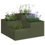 Maceta de Jardín 100x100x48 cm Verde Oliva Acero de , Maceteros y jardineras - Ref: Foro24-865851, Precio: 144,41 €, Descuent...