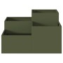 Maceta de Jardín 100x100x48 cm Verde Oliva Acero de , Maceteros y jardineras - Ref: Foro24-865851, Precio: 144,41 €, Descuent...