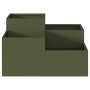 Maceta de Jardín 100x100x48 cm Verde Oliva Acero de , Maceteros y jardineras - Ref: Foro24-865851, Precio: 144,41 €, Descuent...
