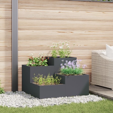 Macetero 80x80x60 cm de Acero Antracita de , Maceteros y jardineras - Ref: Foro24-865857, Precio: 143,71 €, Descuento: %
