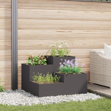 Jardinera 100x100x60 cm Acero Negro de , Maceteros y jardineras - Ref: Foro24-865862, Precio: 159,34 €, Descuento: %