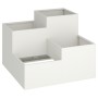 Macetero de jardín 100x100x60 cm Acero Blanco de , Maceteros y jardineras - Ref: Foro24-865863, Precio: 167,62 €, Descuento: %