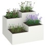 Macetero de jardín 100x100x60 cm Acero Blanco de , Maceteros y jardineras - Ref: Foro24-865863, Precio: 167,62 €, Descuento: %