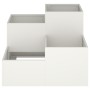 Macetero de jardín 100x100x60 cm Acero Blanco de , Maceteros y jardineras - Ref: Foro24-865863, Precio: 167,62 €, Descuento: %