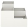 Macetero de jardín 100x100x60 cm Acero Blanco de , Maceteros y jardineras - Ref: Foro24-865863, Precio: 167,62 €, Descuento: %