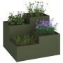 Plantador de jardín 100x100x60 cm Verde Oliva Acero de , Maceteros y jardineras - Ref: Foro24-865865, Precio: 166,51 €, Descu...