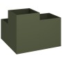 Plantador de jardín 100x100x60 cm Verde Oliva Acero de , Maceteros y jardineras - Ref: Foro24-865865, Precio: 166,51 €, Descu...