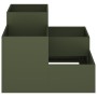 Plantador de jardín 100x100x60 cm Verde Oliva Acero de , Maceteros y jardineras - Ref: Foro24-865865, Precio: 166,51 €, Descu...