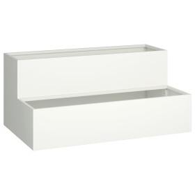Macetero de 2 Niveles 100x60x45 cm Blanco de Acero de , Maceteros y jardineras - Ref: Foro24-865870, Precio: 105,74 €, Descue...