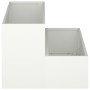 Macetero de 2 Niveles 100x60x45 cm Blanco de Acero de , Maceteros y jardineras - Ref: Foro24-865870, Precio: 105,74 €, Descue...