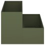 Macetero de jardín de 2 niveles 100x60x45 cm Verde oliva Acero de , Maceteros y jardineras - Ref: Foro24-865872, Precio: 105,...