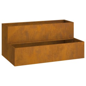 Macetero de 2 Niveles 100x60x45 cm Acero Envejecido de , Maceteros y jardineras - Ref: Foro24-865875, Precio: 123,67 €, Descu...