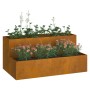 Macetero de 2 Niveles 100x60x45 cm Acero Envejecido de , Maceteros y jardineras - Ref: Foro24-865875, Precio: 123,67 €, Descu...