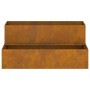 Macetero de 2 Niveles 100x60x45 cm Acero Envejecido de , Maceteros y jardineras - Ref: Foro24-865875, Precio: 123,67 €, Descu...