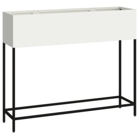 Plantador Elevado 100x26x82 cm Acero Blanco de , Maceteros y jardineras - Ref: Foro24-865877, Precio: 87,47 €, Descuento: %