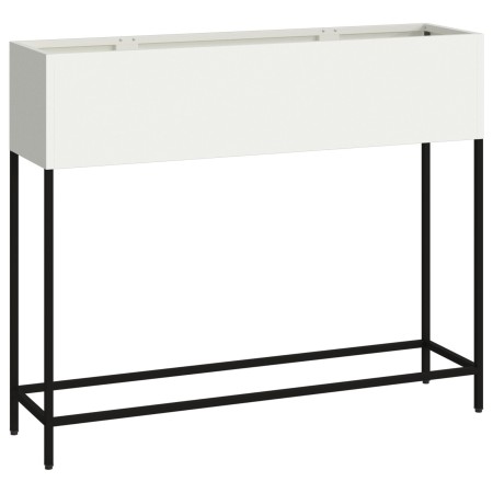 Plantador Elevado 100x26x82 cm Acero Blanco de , Maceteros y jardineras - Ref: Foro24-865877, Precio: 87,47 €, Descuento: %