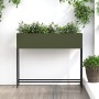 Jardinera Elevada 100x26x82 cm Verde Oliva Acero de , Maceteros y jardineras - Ref: Foro24-865879, Precio: 103,84 €, Descuent...