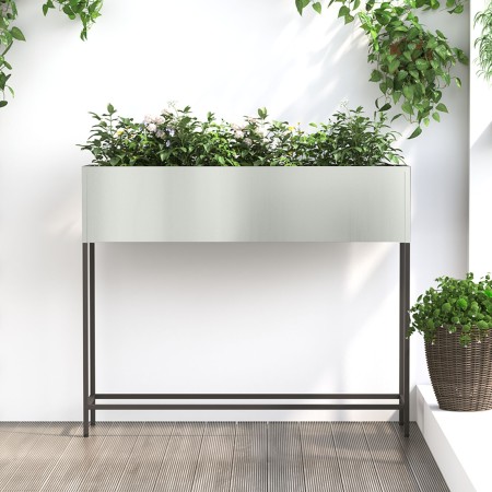 Jardinera Elevada 100x26x82 cm Acero Galvanizado de , Maceteros y jardineras - Ref: Foro24-865881, Precio: 71,64 €, Descuento...