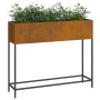 Macetero Elevado 100x26x82 cm Acero Envejecido de , Maceteros y jardineras - Ref: Foro24-865882, Precio: 84,23 €, Descuento: %