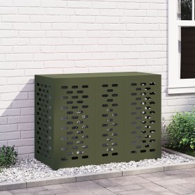 Cubierta de Aire Acondicionado Verde Oliva 110x50x80 cm Acero de , Accesorios para radiadores de calefacción - Ref: Foro24-86...