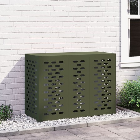 Cubierta de Aire Acondicionado Verde Oliva 110x50x80 cm Acero de , Accesorios para radiadores de calefacción - Ref: Foro24-86...