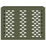 Cubierta de Aire Acondicionado Verde Oliva 110x50x80 cm Acero de , Accesorios para radiadores de calefacción - Ref: Foro24-86...