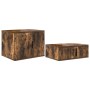 Armario de Almacenamiento Roble Ahumado 127x41x40 cm Madera Elaborada de , Mesitas de noche - Ref: Foro24-866655, Precio: 88,...