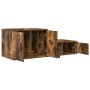 Armario de Almacenamiento Roble Ahumado 127x41x40 cm Madera Elaborada de , Mesitas de noche - Ref: Foro24-866655, Precio: 88,...