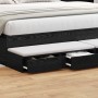 Cajones de Cama Negros 200x36,5x16,5 cm de Madera Elaborada de , Mesitas de noche - Ref: Foro24-866916, Precio: 106,53 €, Des...