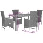 Set de muebles jardín 5 pzas con cojines ratán sintético negro en Conjuntos de jardín | Comprar online en Foru.es