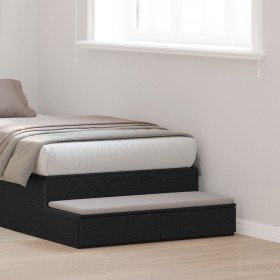 Cajones de Cama Negros 90x36,5x16,5 cm Madera Superficial de , Mesitas de noche - Ref: Foro24-866932, Precio: 56,18 €, Descue...