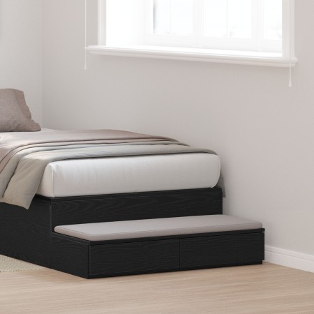 Cajones de Cama Negros 90x36,5x16,5 cm Madera Superficial de , Mesitas de noche - Ref: Foro24-866932, Precio: 56,18 €, Descue...