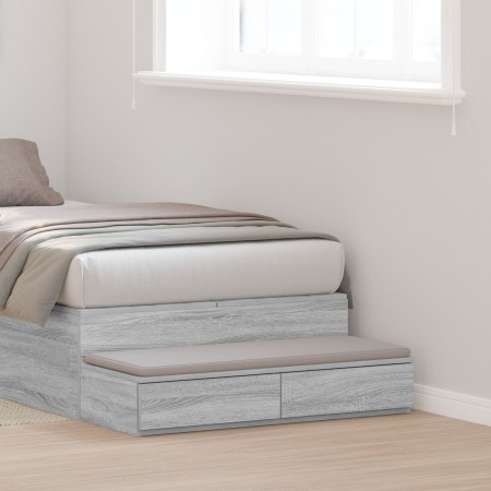 Cajones de cama  en Gris Sonoma de 90x36,5x16,5 cm de Madera hecha | Foro24.es | Tu tienda online para hogar, jardín y más Foro24.es