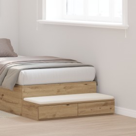 Cajones de Cama de Roble Artesanal 90x36,5x16,5 cm de Madera de , Mesitas de noche - Ref: Foro24-866938, Precio: 50,47 €, Des...