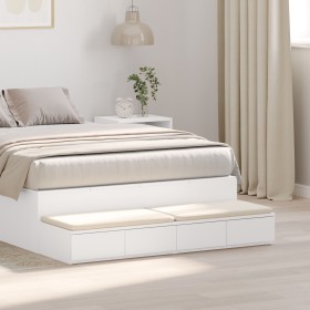 Cajones de Cama Blanco 120x36,5x16,5 cm Madera de Ingeniería de , Mesitas de noche - Ref: Foro24-866939, Precio: 79,68 €, Des...