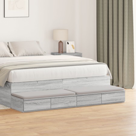 Mesa de Noche  Gris sonoma Madera de calidad 160 x 36.5 x 16.5 cm | Foro24.es | Tu tienda online para hogar, jardín y más Foro24.es
