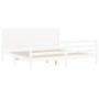 Estructura de cama con cabecero madera maciza blanco 200x200 cm de vidaXL, Camas y somieres - Ref: Foro24-3194657, Precio: 21...