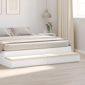 Cajones de Cama en Blanco 180x36,5x16,5 cm de Madera Elaborada de , Mesitas de noche - Ref: Foro24-866979, Precio: 93,81 €, D...