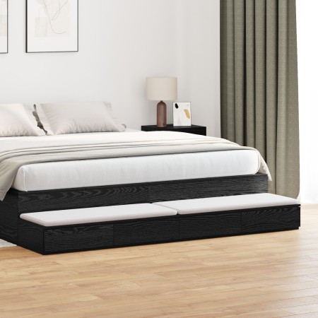 Cajones para Cama Negros VidaXL 180x36,5x16,5 cm de Madera Contrachapada | Foro24.es | Tu tienda online para hogar, jardín y más Foro24.es