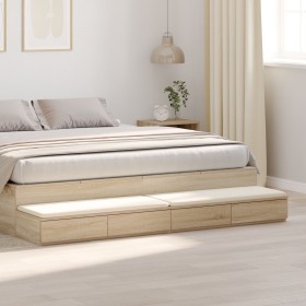 Cajones de cama Roble Sonoma 180x36,5x16,5 cm de madera hecha de , Mesitas de noche - Ref: Foro24-866981, Precio: 91,16 €, De...