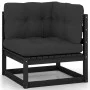 4-Sitzer-Gartensofa mit Kissen aus massivem Kiefernholz von vidaXL, Outdoor-Sofas - Ref: Foro24-3076413, Preis: 444,29 €, Rab...
