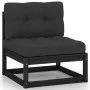 4-Sitzer-Gartensofa mit Kissen aus massivem Kiefernholz von vidaXL, Outdoor-Sofas - Ref: Foro24-3076413, Preis: 444,29 €, Rab...